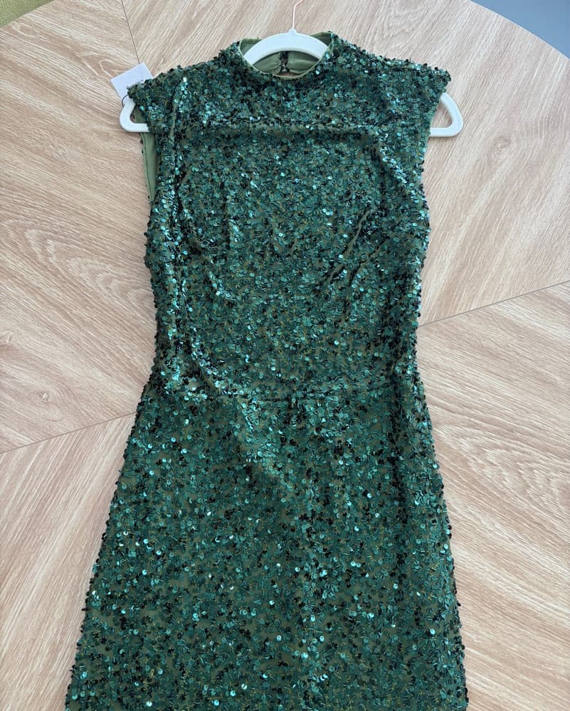 Emma Maxi dress In dark olive - Image 4