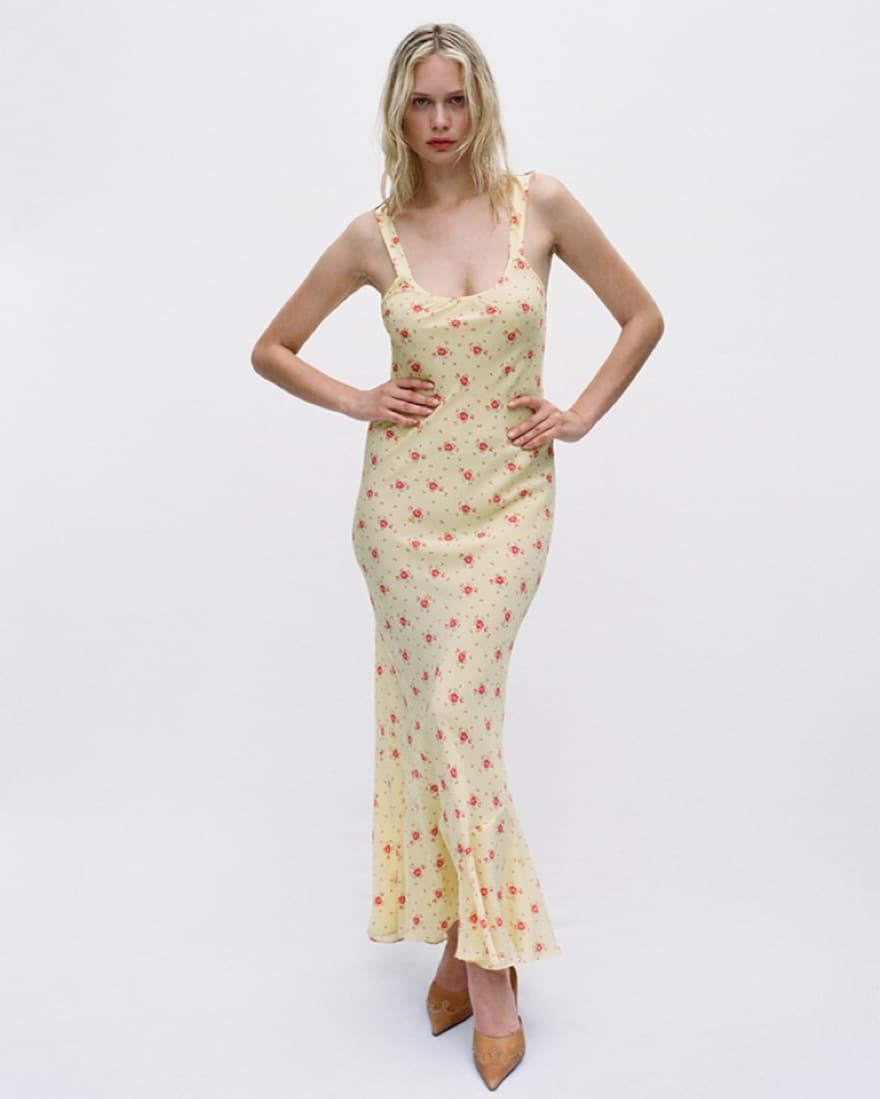 The Allegra Verona Yellow Floral Dress - Image 3