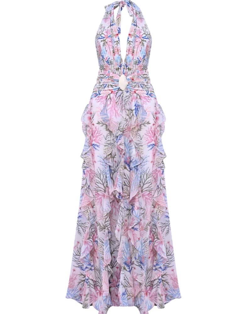 PatBo Floral Halter Maxi Dress - Image 4