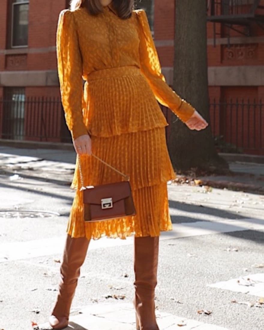 Iorane Gold/ Yellow Printed Dress  - Image 2