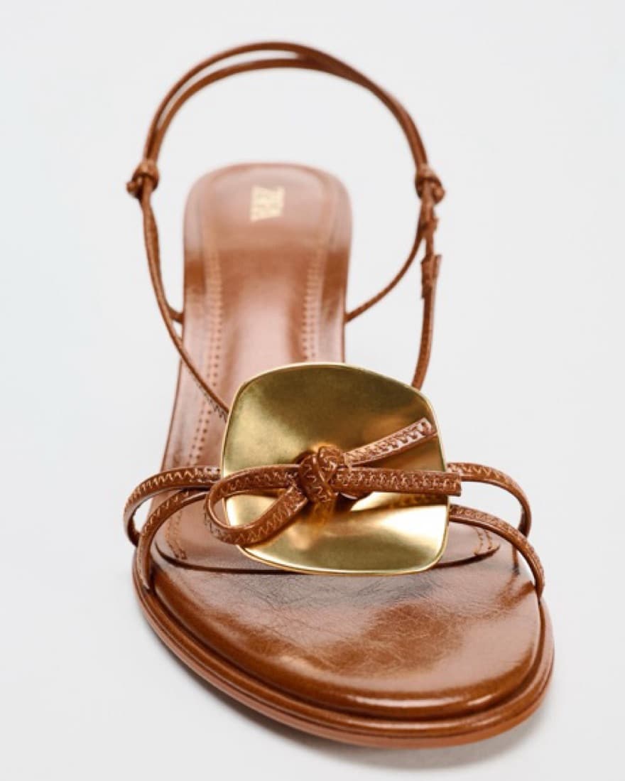ZARA EMBELLISHED HEELED SANDALS - Image 6