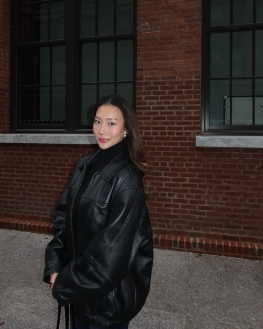 Oversized Leather Bomber  - Image 3