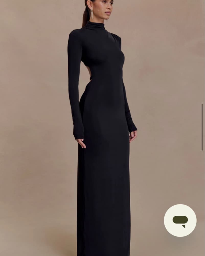 Meshki Black Backless Hardware Dress - Image 4