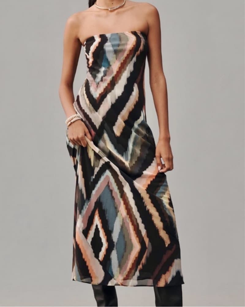 Strapless Maxi Slip Dress - Image 2
