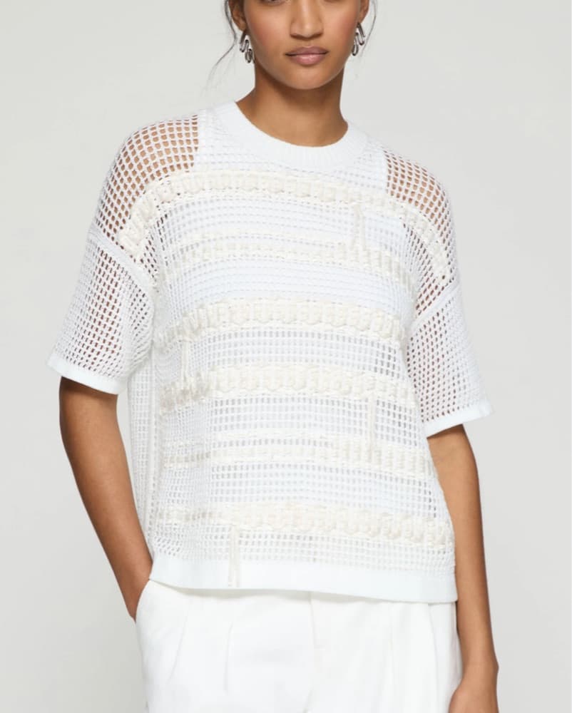 LAFAYETTE148 NY Crochet Top - Image 3
