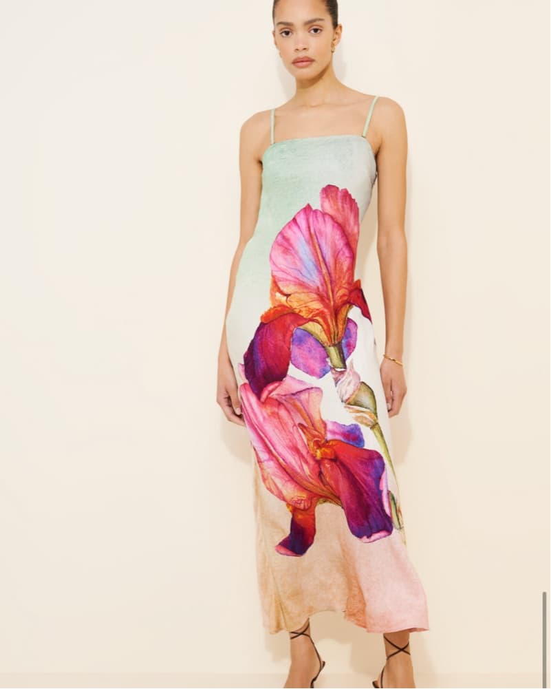 Vibrant Floral Midi Dress - Image 1