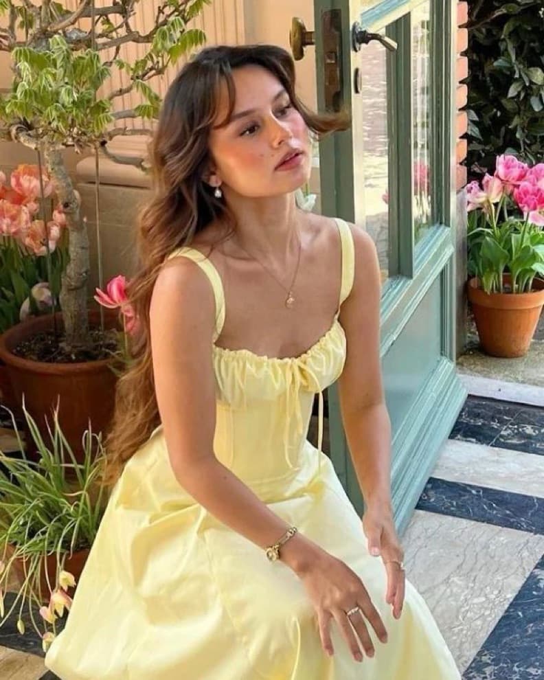House of CB yellow corset dress - Image 6