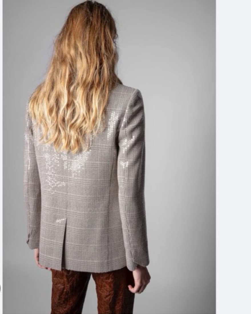 Zadig & Voltaire Sequin Beige Blazer - Image 2