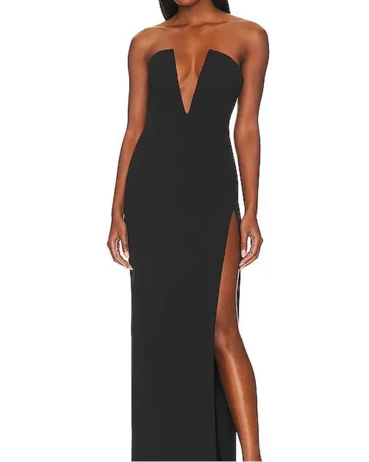 Katie May Strapless V Cut Dress - Image 1
