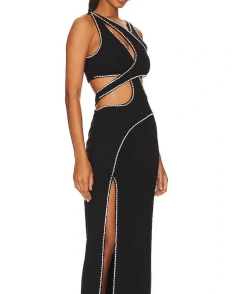 Revolve Zuwra Black Embelished Gown  - Image 3