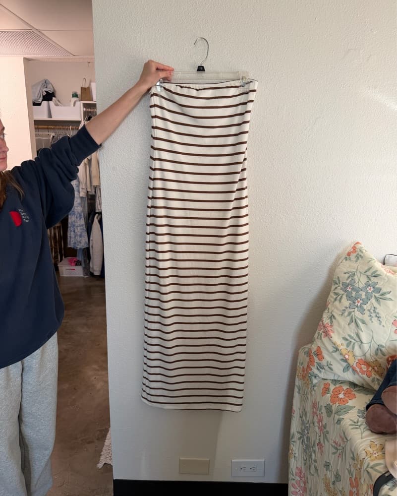 Striped Maxi Dress - Image 1