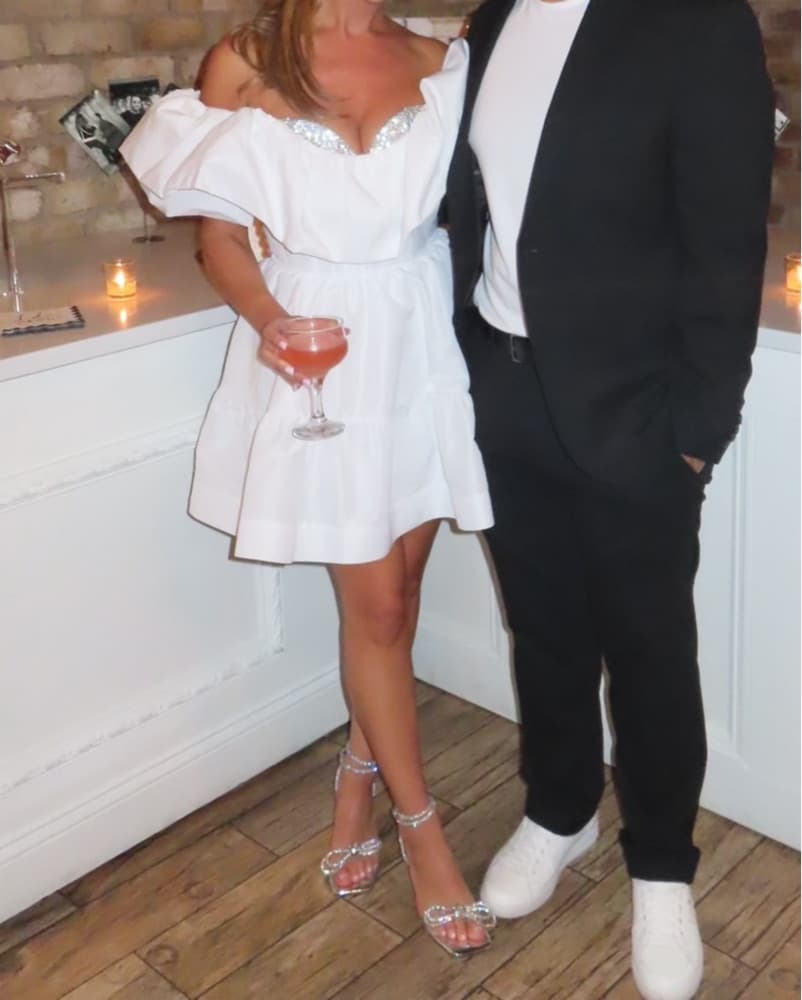 Bridal White Midi Dress - Image 3