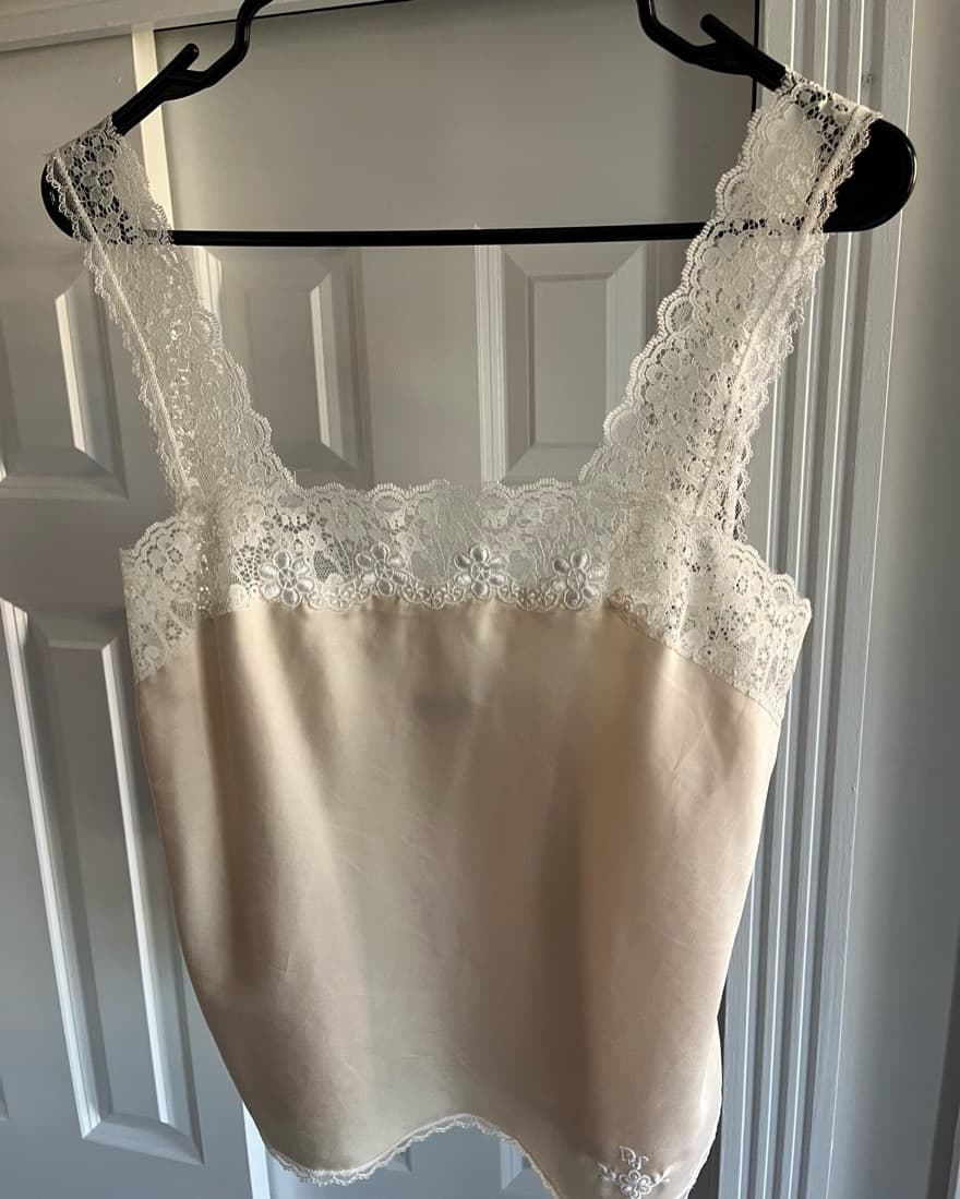 Vintage Dior Silk & Lace Cami - Image 1