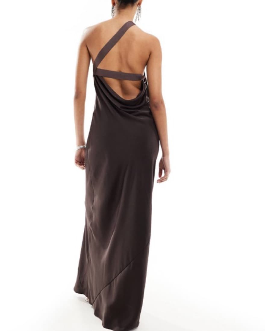 One Shoulder Dress W/ Grosgrain Strap - Image 3