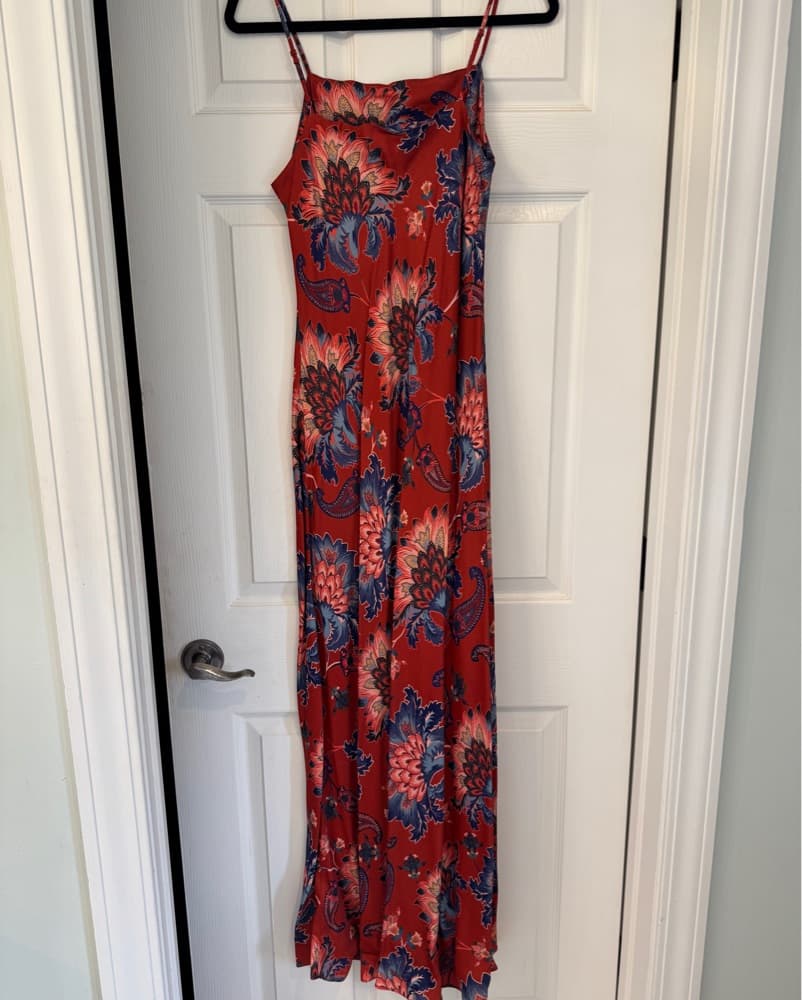 Farm Rio Rust/Floral Slip Maxi Dress - Image 2