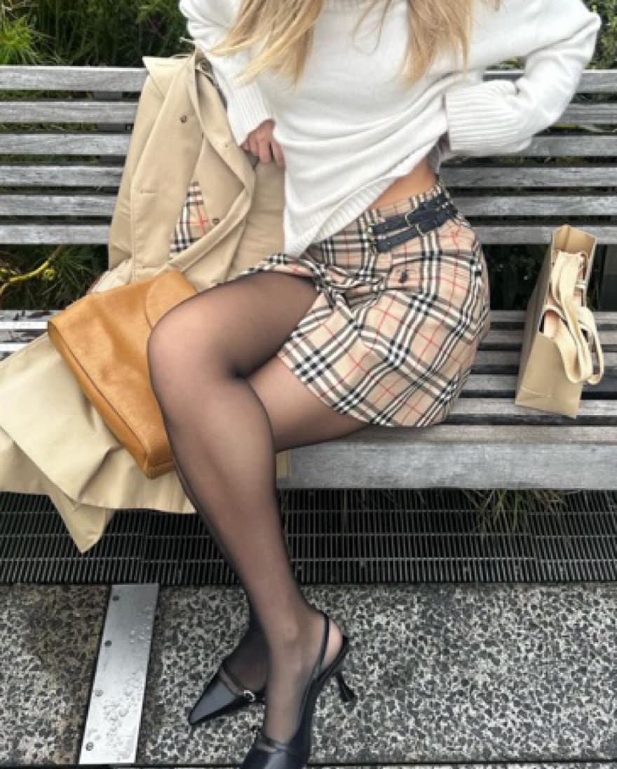 Vintage Burberry Buckle Skirt - Image 1