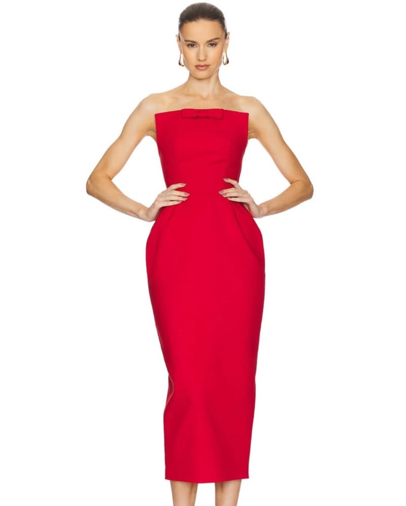 Helsa The S Curve Dress With Bow  - Image 2