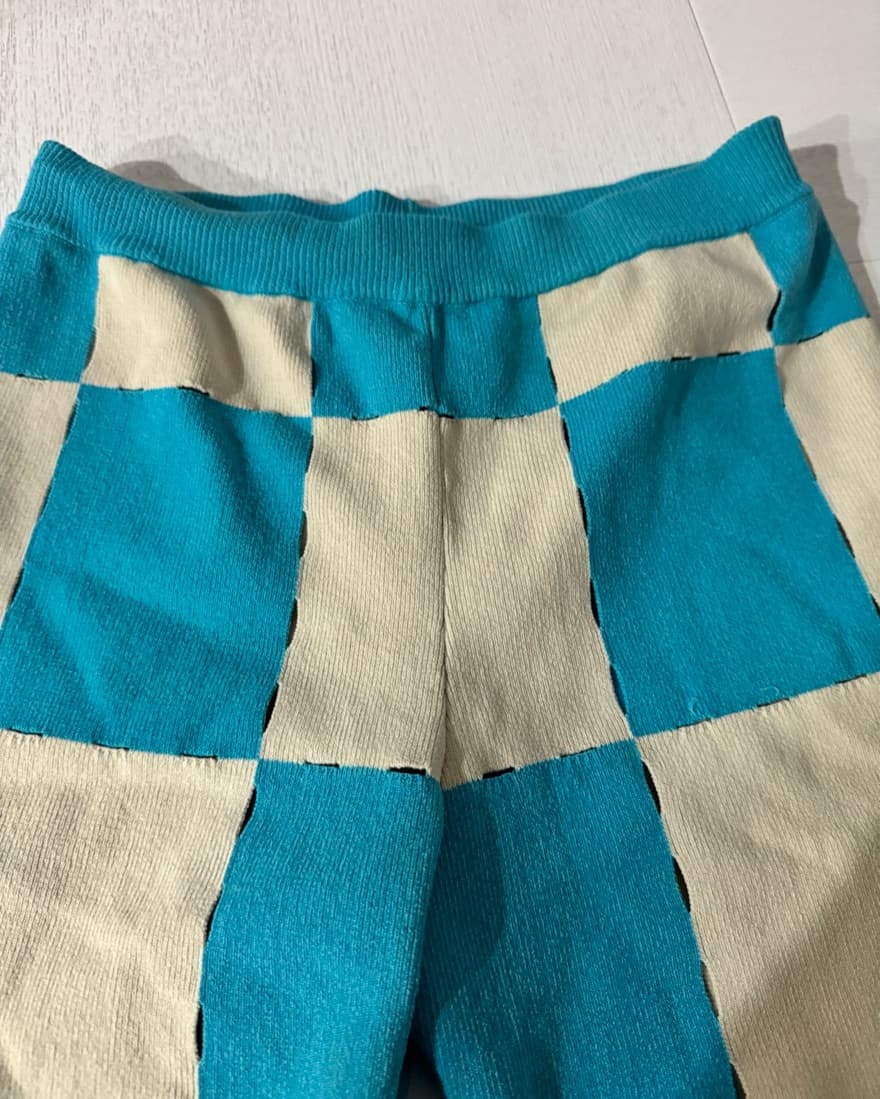 JACQUEMUS POINTELLE SHORTS BLUE WHITE - Image 6