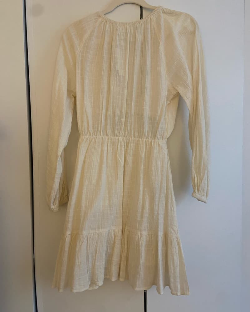 Soft Cream Ruffled Mini Dress - Image 2