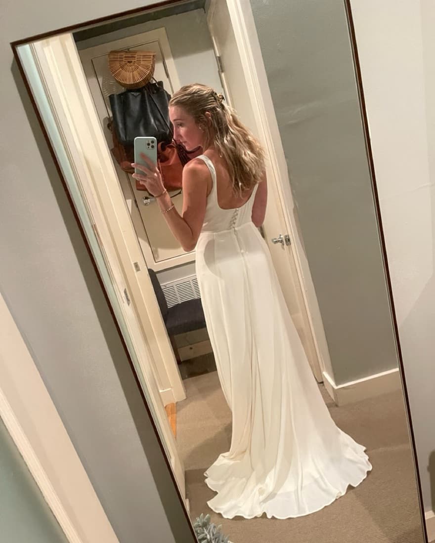 Reformation Lecce Dress In Ivory - Image 4