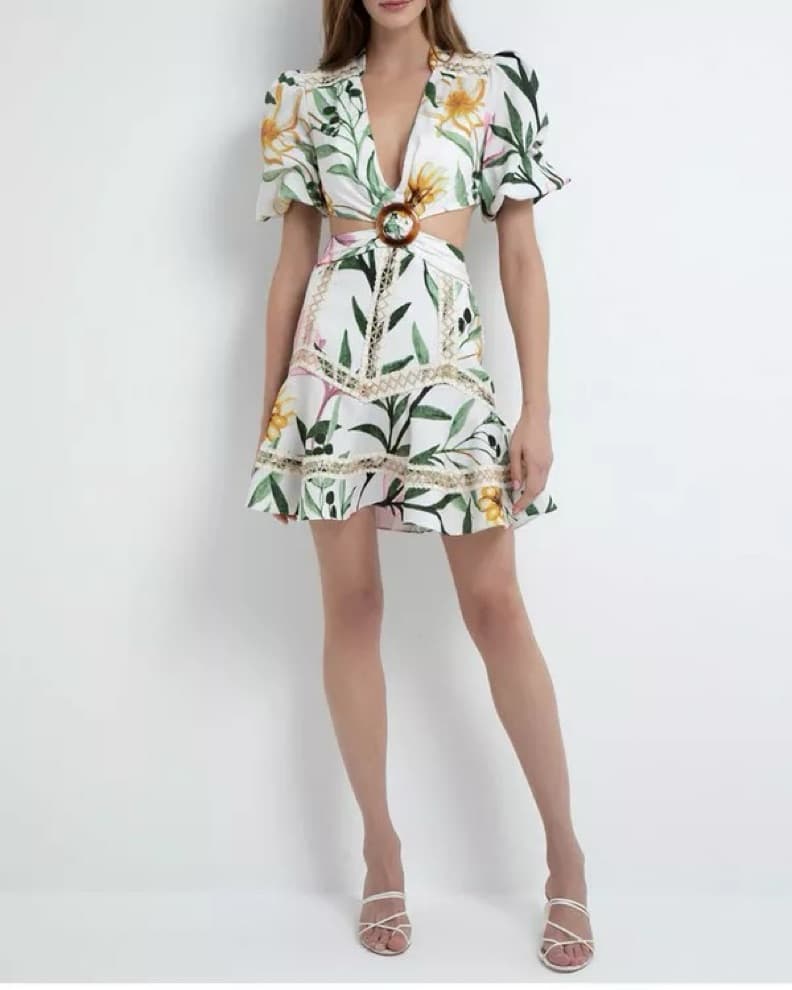 PatBo Jasmin Cutout Mini Dress - Image 1