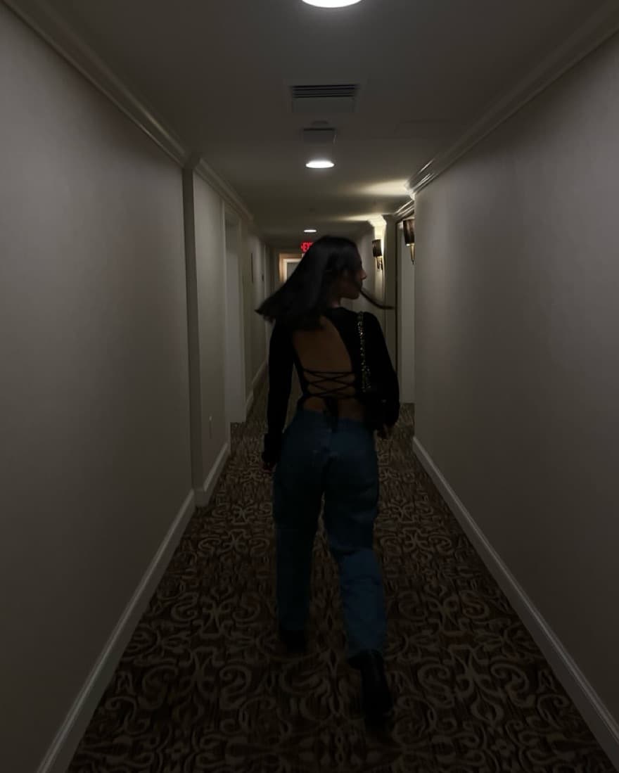 Backless Lace Up Reformation Long Sleeve - Image 2