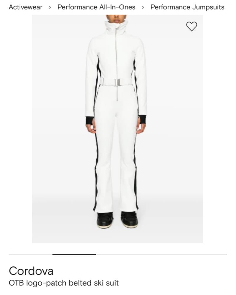 Cordova White Ski Suit - Image 1