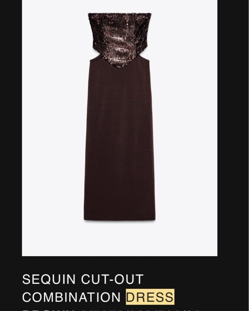 Sequin Cut-Out Combination Dress - Image 2
