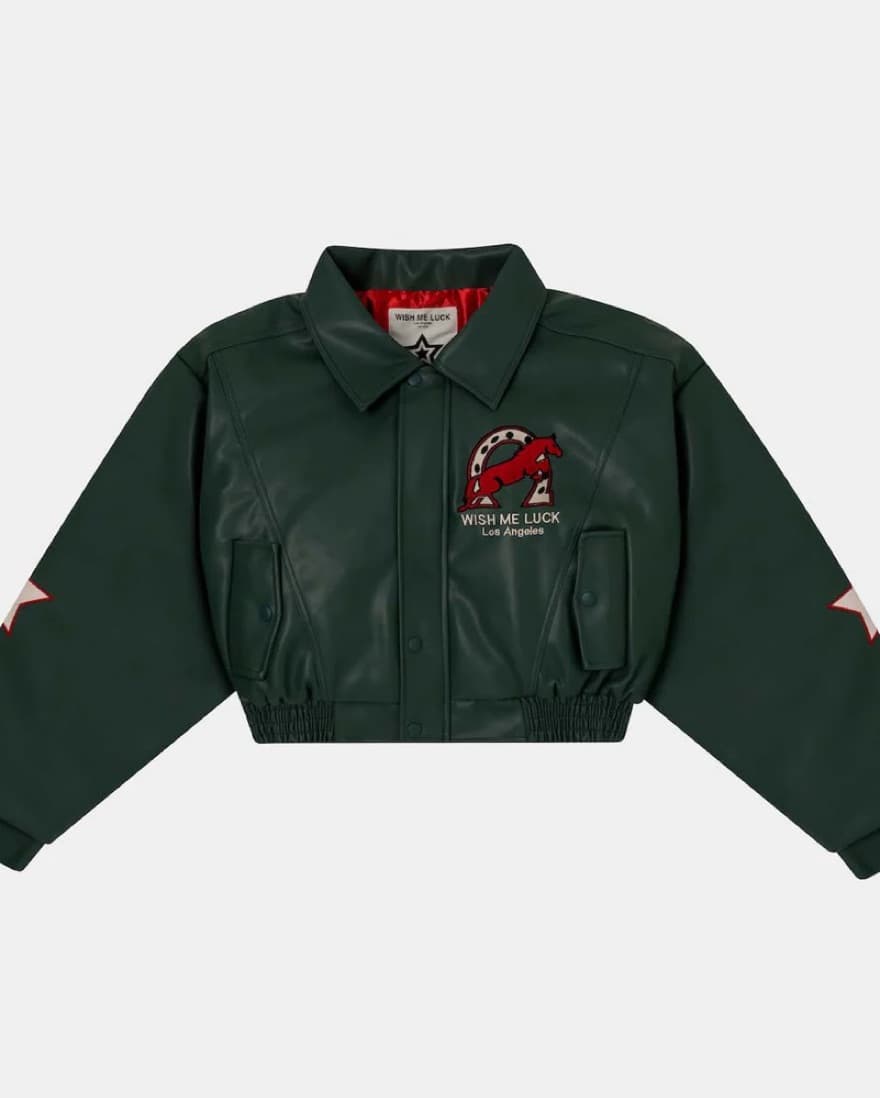 Wish Me Luck Green Bomber Jacket - Image 2
