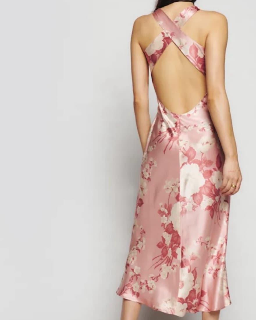 Reformation Casette Silk Dress🩷 - Image 3