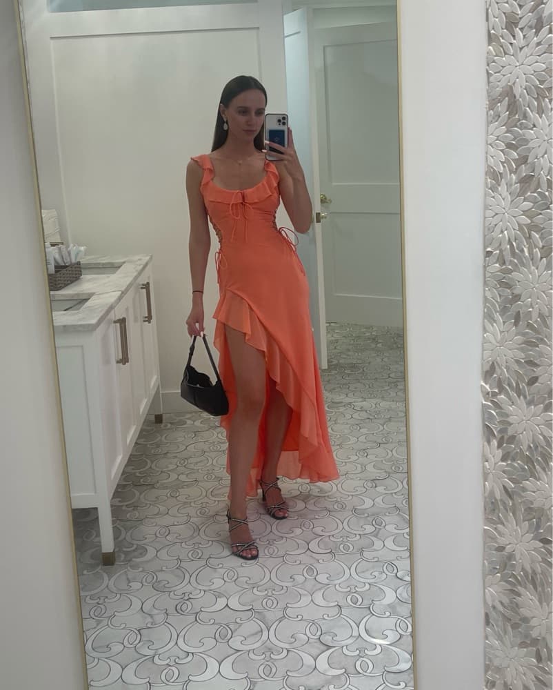 House Of CB Ruffle Maxi Dress - Image 3