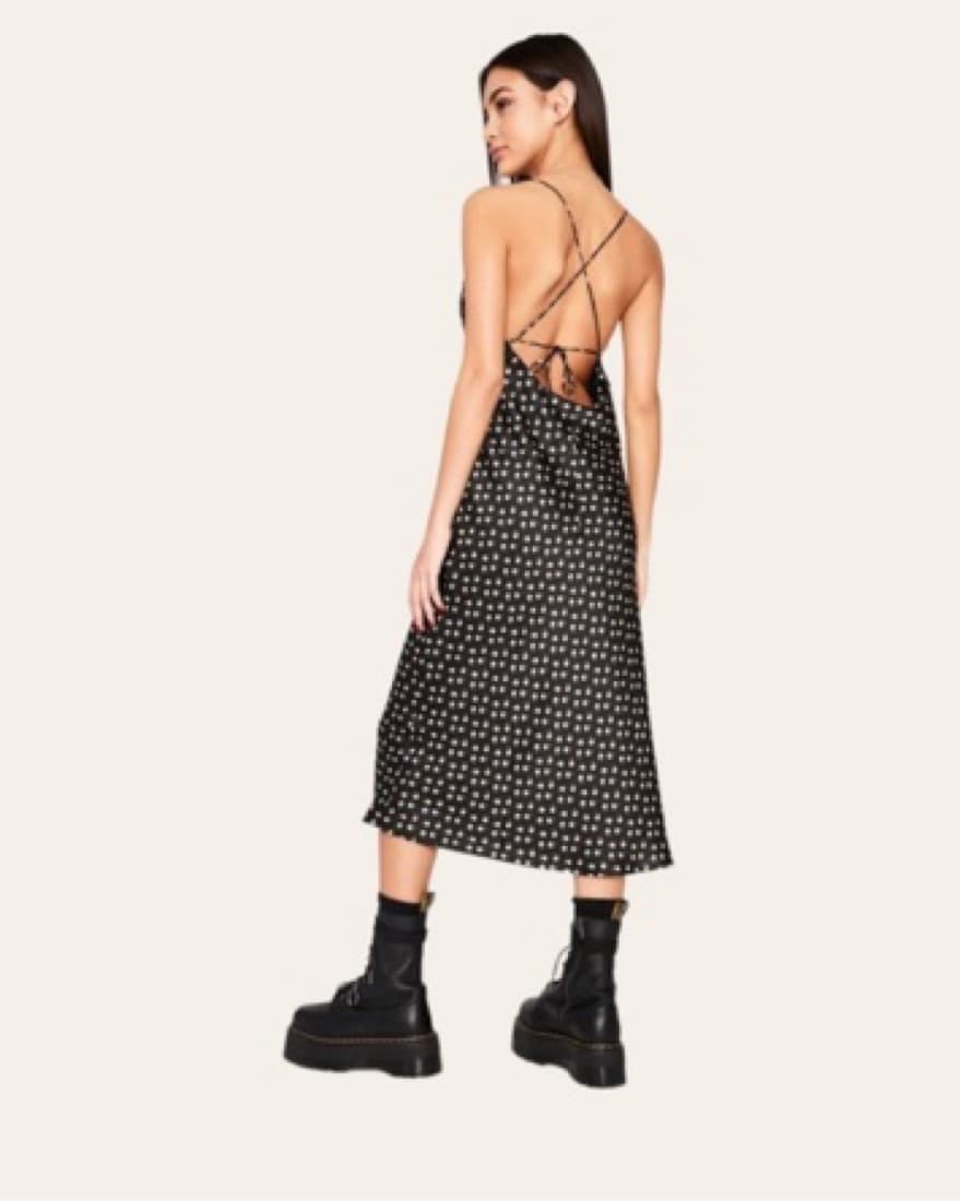 Black Floral Midi Dress  - Image 2