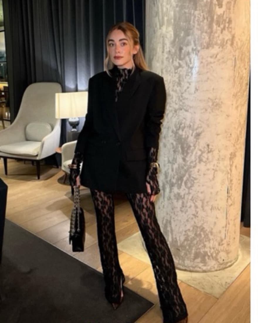 3 Pc Blazer Lace Bodysuit legging Set XS - Image 3