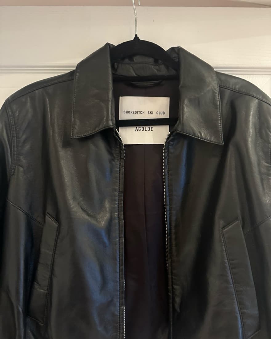 AGOLDE Real Leather Cropped Jacket - Image 6