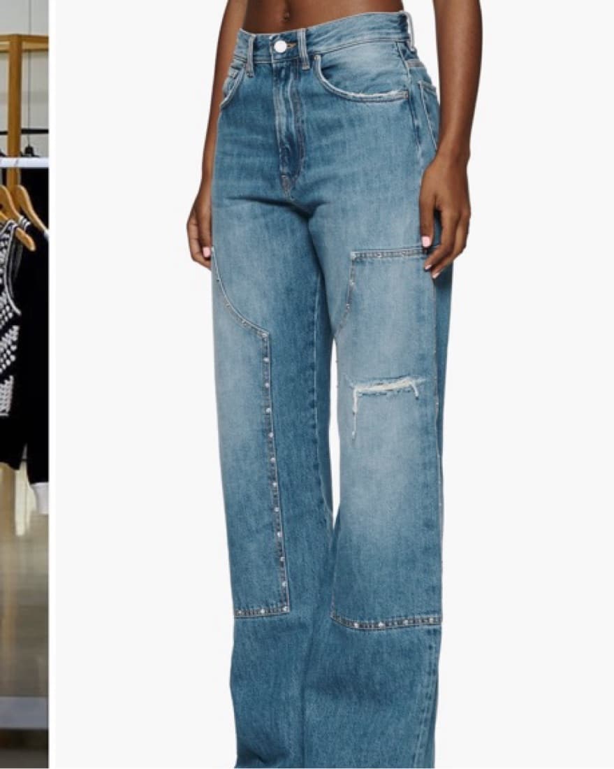 PURPLE Bling Wide Leg Carpenter Jeans - Image 3
