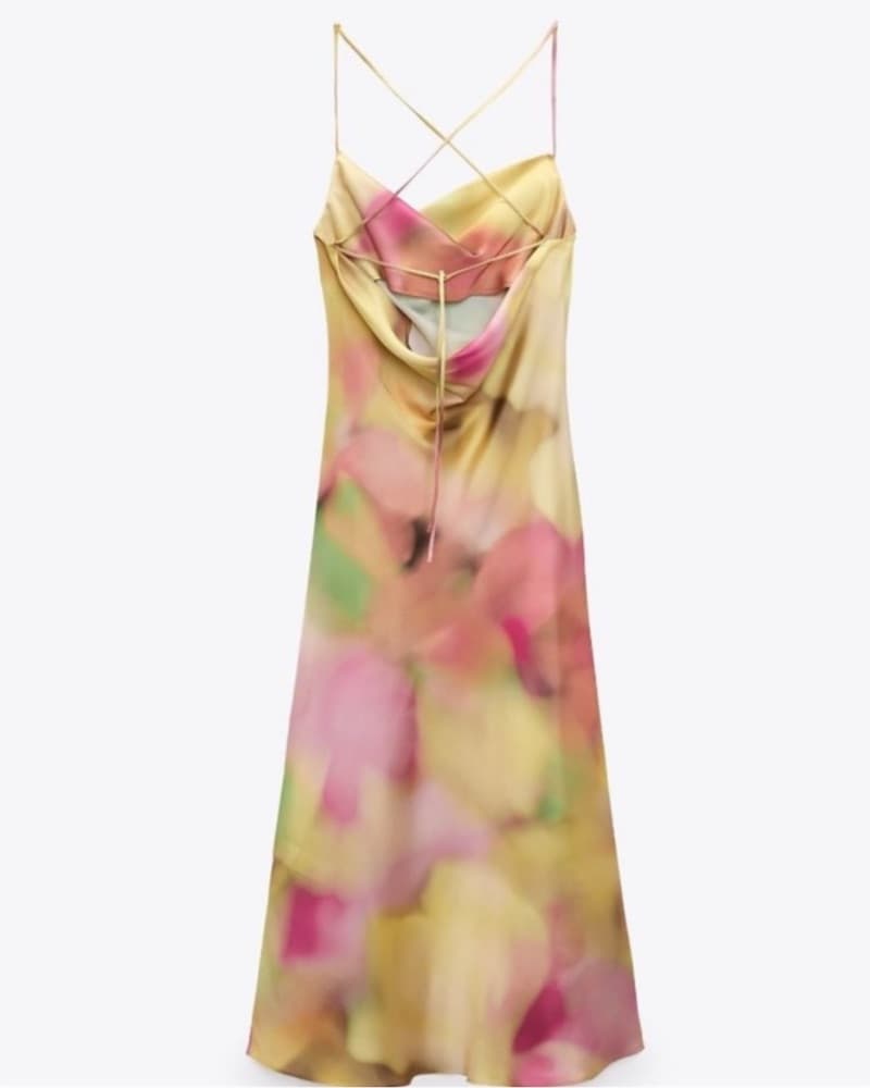 ZARA SILK MIDI DRESS - Image 4