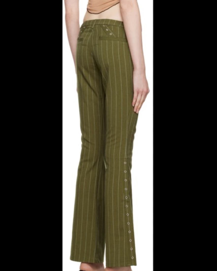 Miaou Thea Pinstripe Wide Leg Pants - Image 2