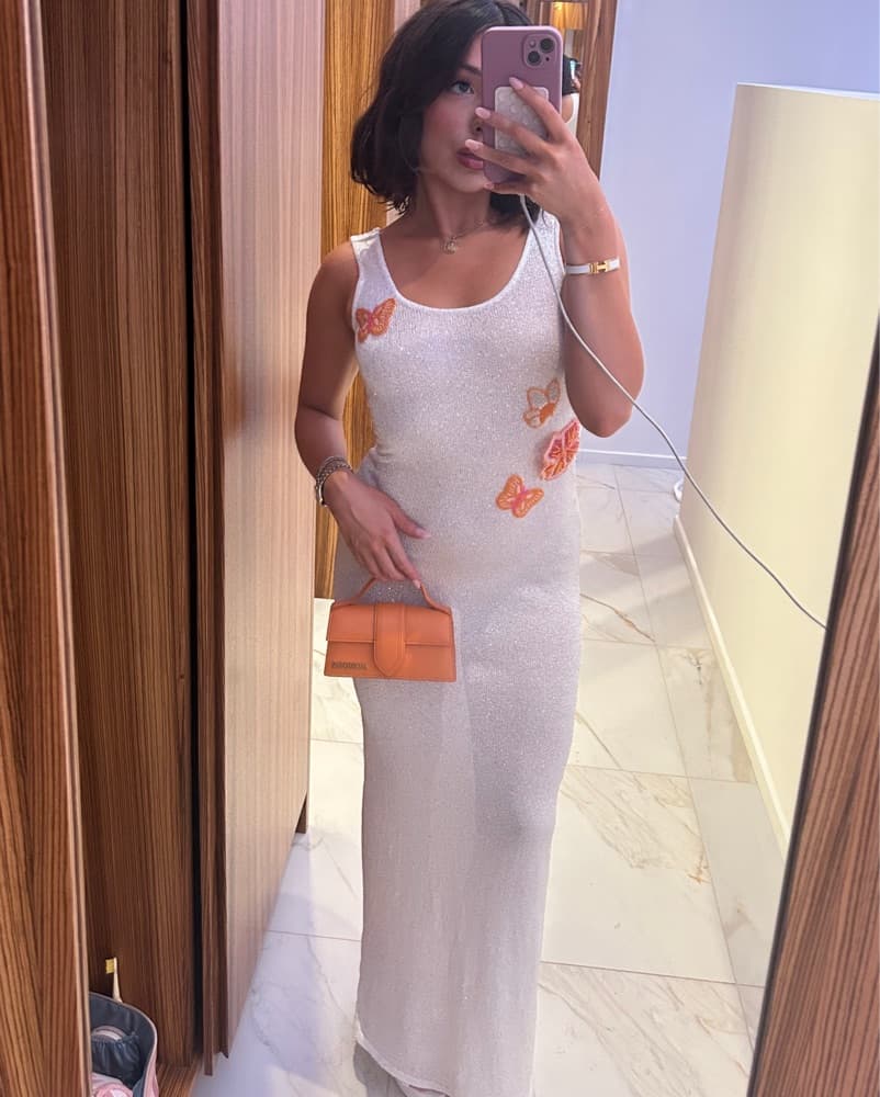 Butterfly Blossom Sequin Knit Maxi Dress - Image 3
