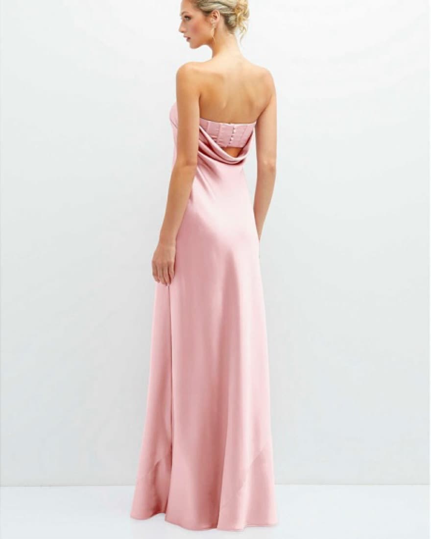 Dessy Strapless Maxi Bias Column Dress  - Image 1