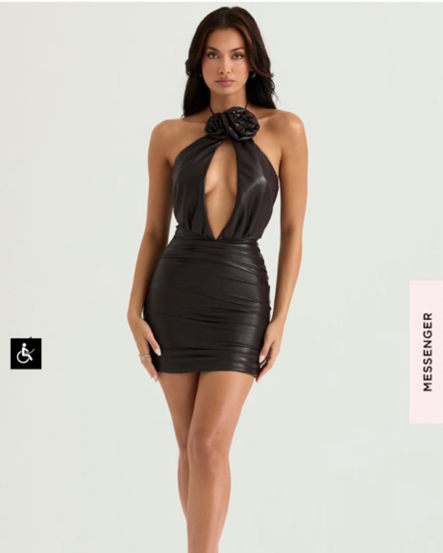 House Of CB Vegan Leather Dress - Image 1