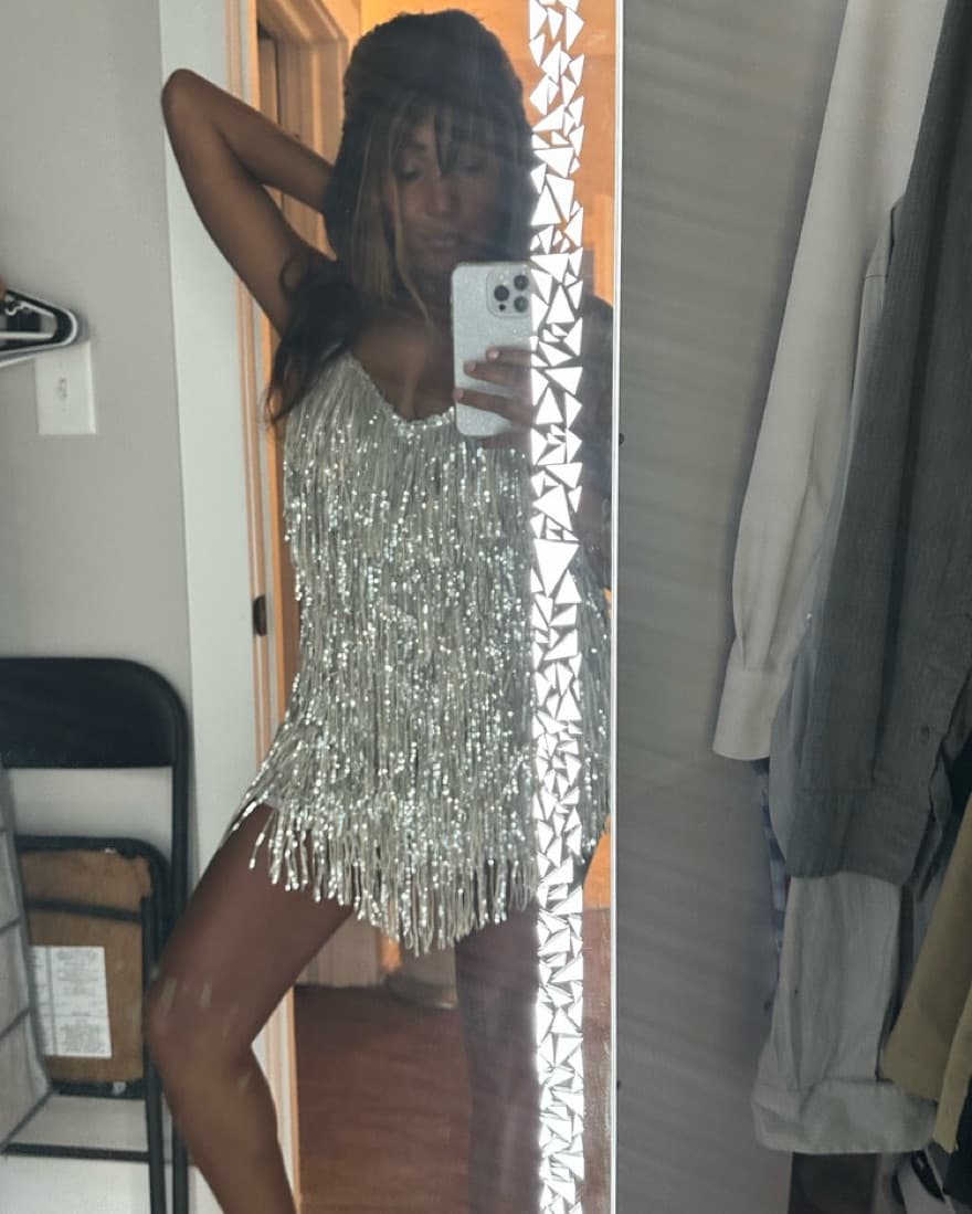 Silver Fringe Dress - Image 4