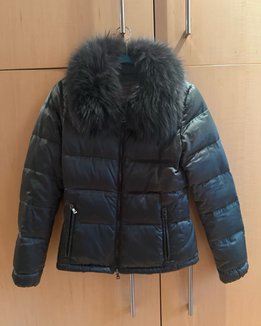  Green Prada Puffer Fur Lined - Image 1