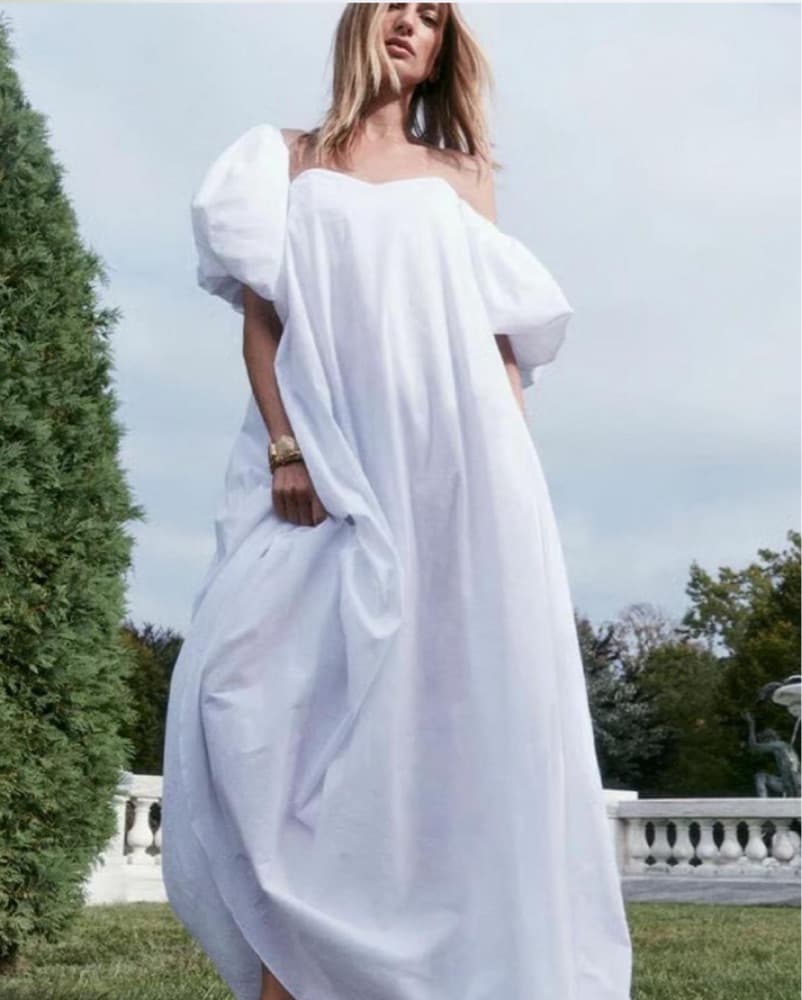 Caroline Constas White Cotton Maxi  - Image 1