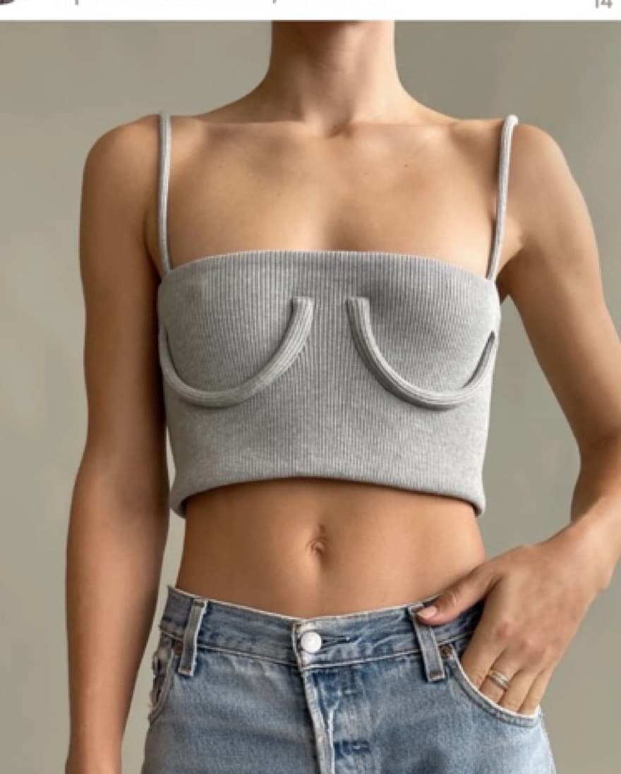 Orseund Iris TUBE TANK HEATHER GREY XS - Image 1