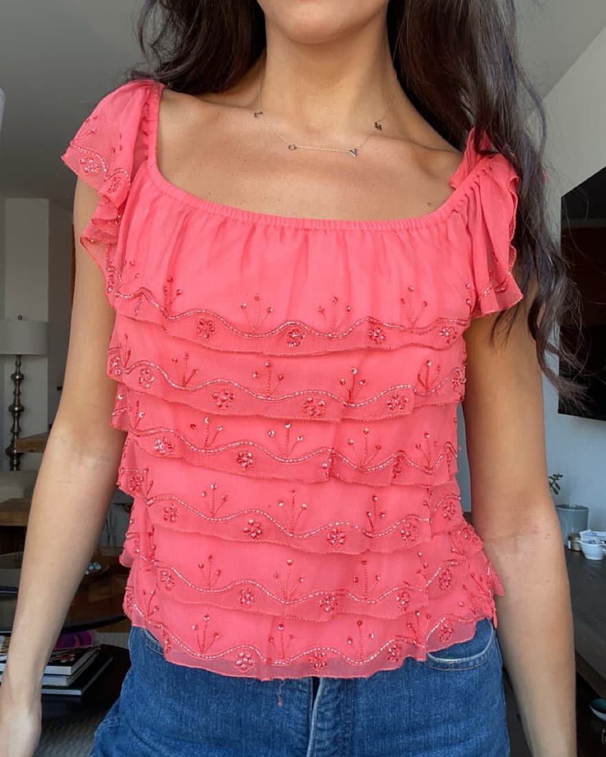Vintage Cache Beaded Top - Image 3