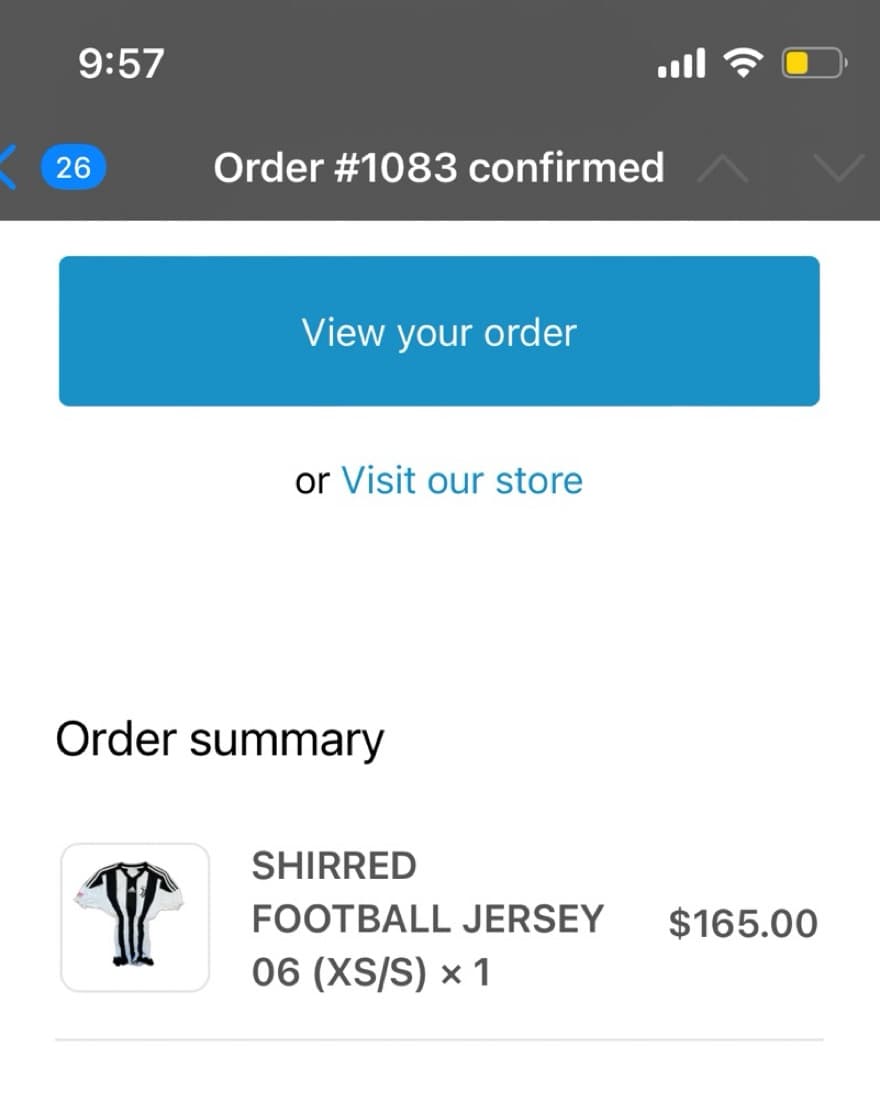 Recovered SHIRRED FOOTBALL JERSEY 06 (XS - Image 2
