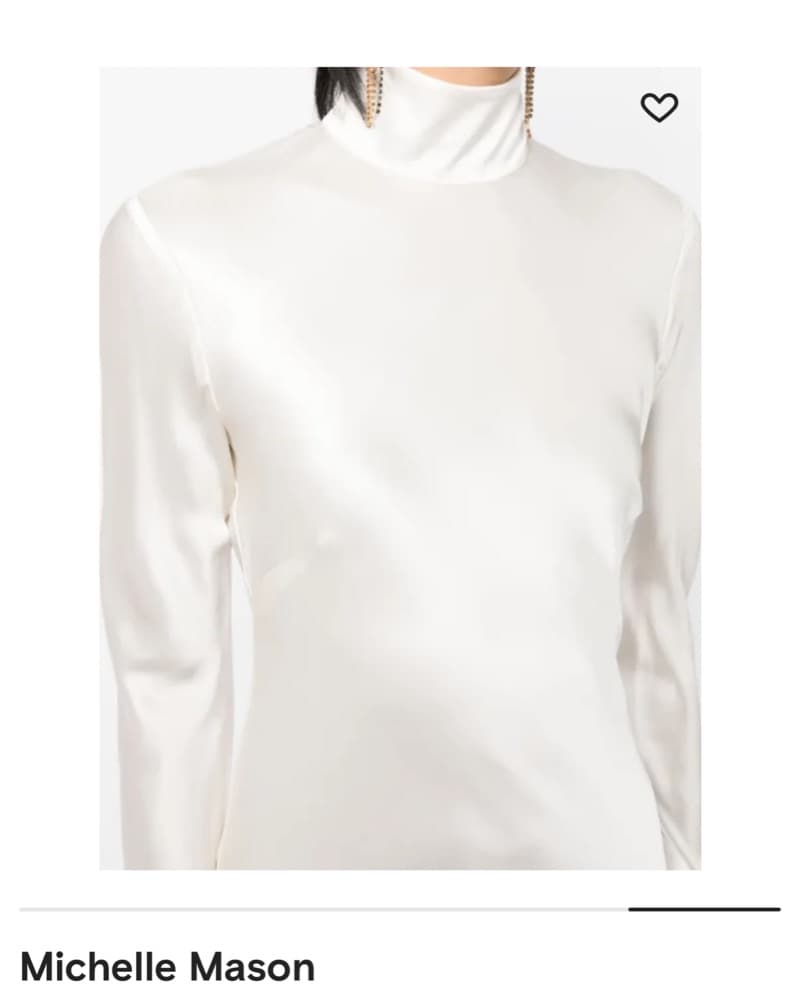 White Silk Long Sleeve Open Back Dress - Image 5