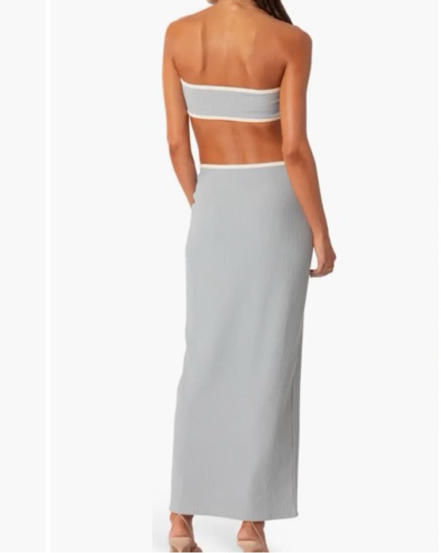 Ribbed Maxi Cutout Dress  - Image 3