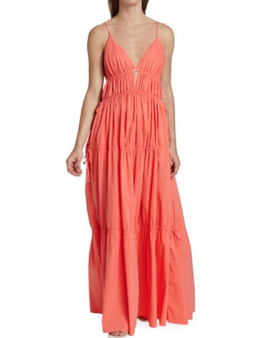 “April Tiered Poplin Maxi Dress - Image 1