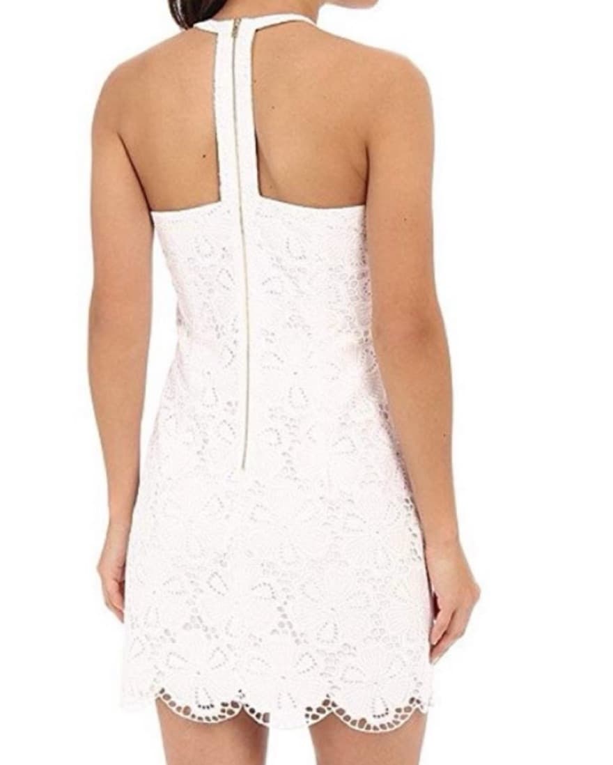 White Eyelet Mini Dress - Image 3